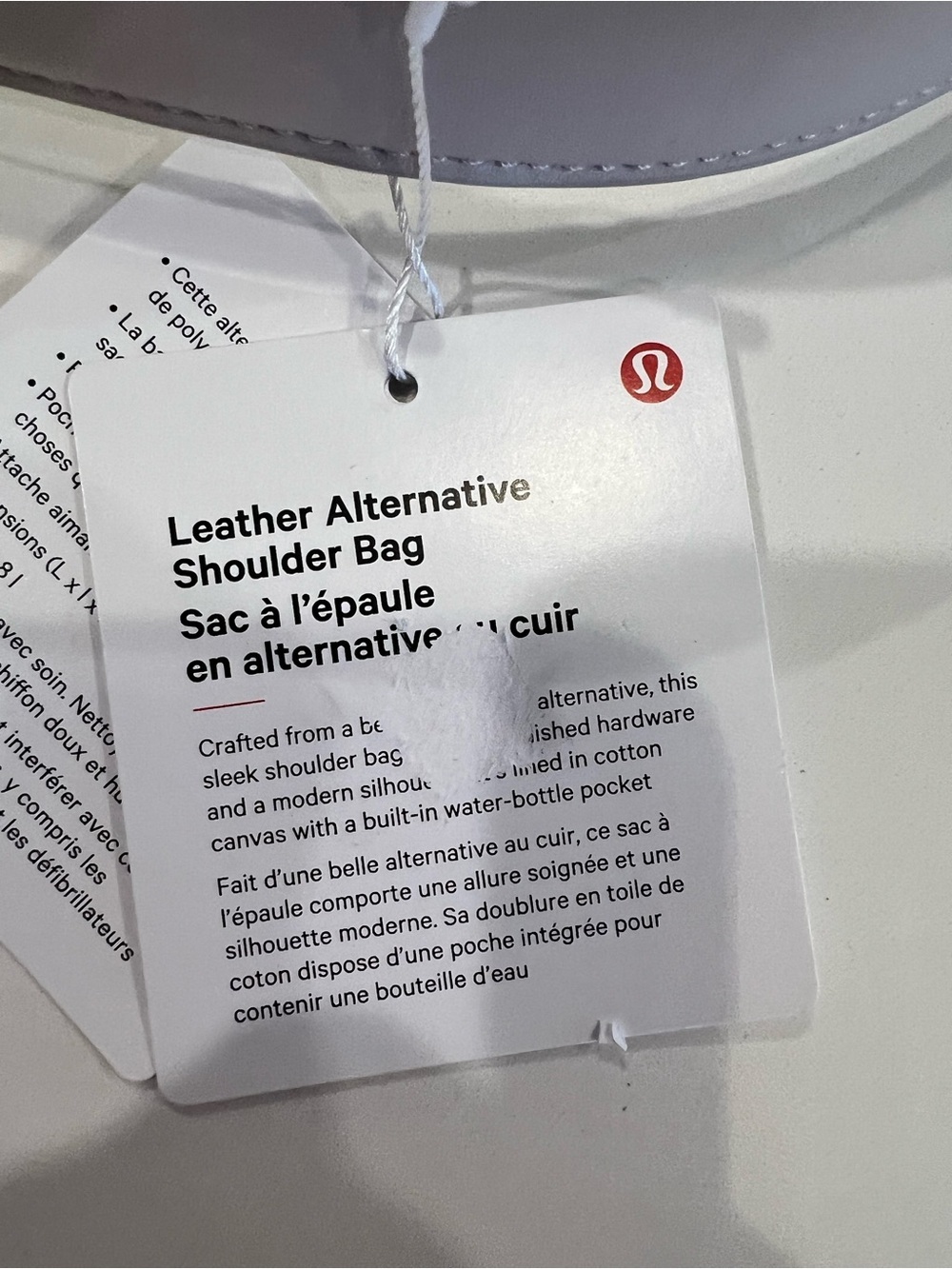 Lululemon Cactus Leather Alternative Shoulder Bag White 8L NWT Dust Bag Vegan - Picture 12 of 12